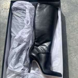 INC black leather boots